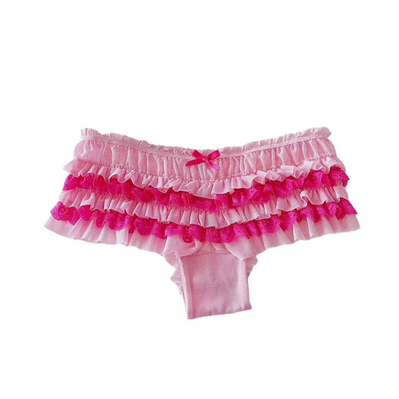 New Girls' Underwear with 3D Ruffled Edges Sexy Lace Women's Underwear with Hollow Out and Low Waist Women's Triangle Pants
