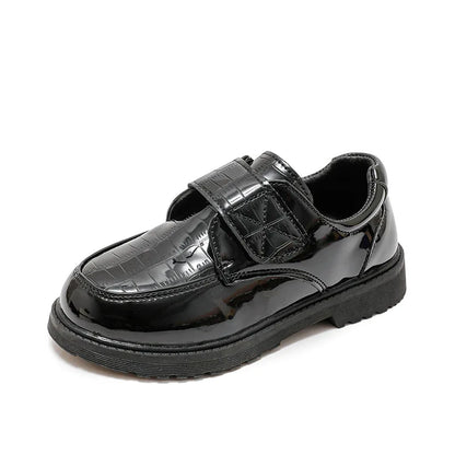 Boys Leather Shoes Spring Autumn Fashion Kids Soft Sole Shoes School Student Performance Flats Big Children's Shoes Black Formal