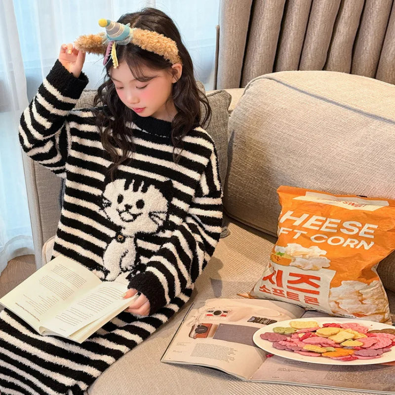 Girls Pajamas 2025 New Children's Nightgown Children's Autumn and Winter Loungewear