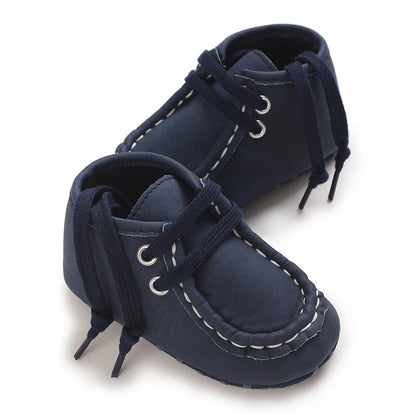 Classic Casual  Baby Shoes for Boys 0-1 Year Old Lace-Up Spring Autumn Soft Sole Comfortable Casual Walking Shoes