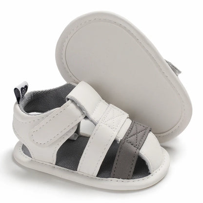 Baby Shoes For Boys and Girls Aged 0-1 In Summer With Perforated Sandals and Non Slip Soft Soles For Learning To Walk