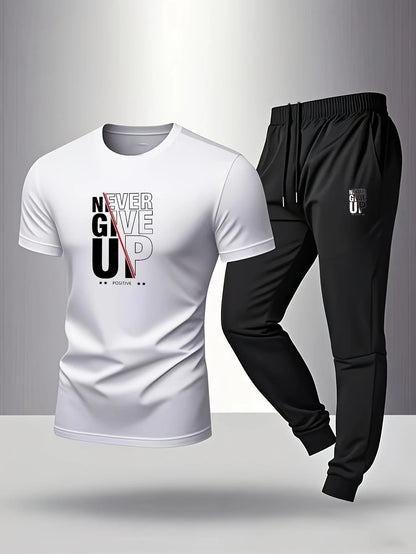 Men's casual sports outfit - T-shirt and pants - Men's underwear and sleepwear - Trendy and fashionable outfit Environmentally
