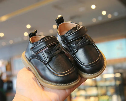 Baby Shoe 2023 Spring New British Style Leather Shoe for Boy Girl Soft Bottom Anti-slip Comfortable Shoe First Walkers Kids Shoe