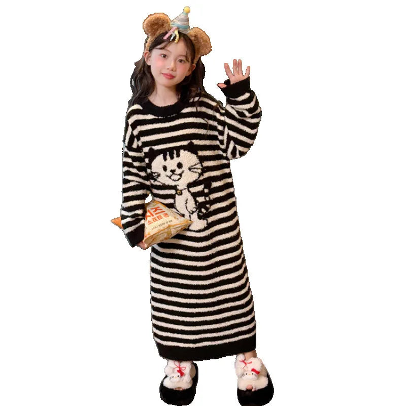 Girls Pajamas 2025 New Children's Nightgown Children's Autumn and Winter Loungewear