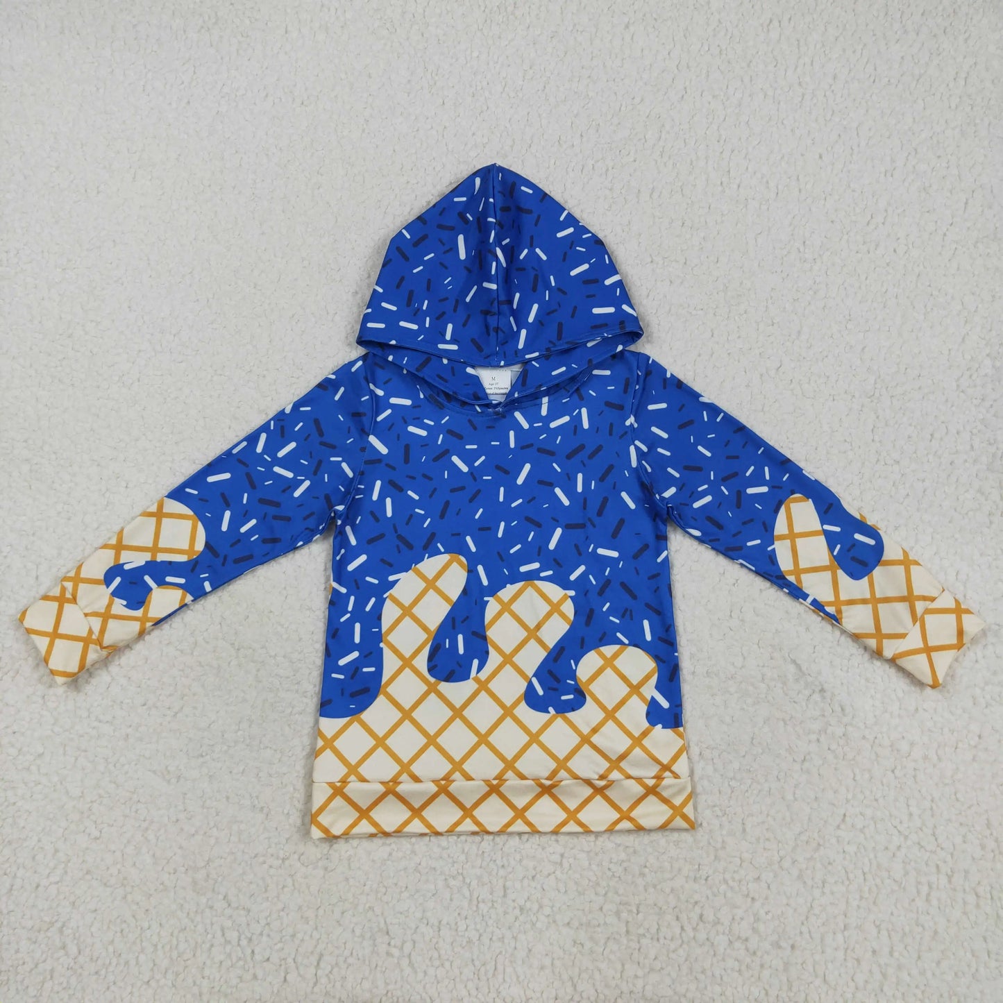 Baby Boy Clothes Kids Hoodies Sweatshirts Lavender Drip Sprinkles Long Sleeve Zipper Pocket Pullover Hoodie Tops Boys Clothing