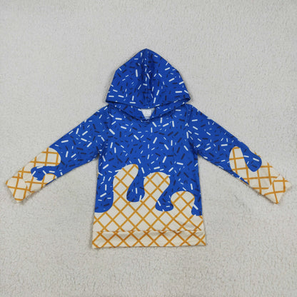 Baby Boy Clothes Kids Hoodies Sweatshirts Lavender Drip Sprinkles Long Sleeve Zipper Pocket Pullover Hoodie Tops Boys Clothing