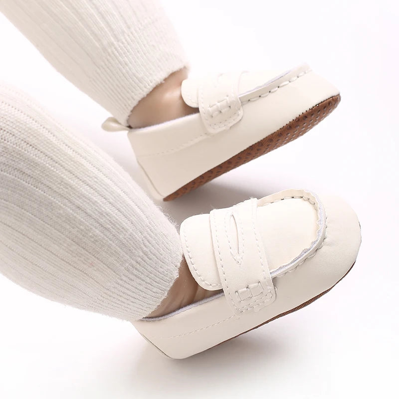 First Walking Shoes for Baby Boys Delightful Solid Color Slip-On Loafers Ligh Casual Sneakers