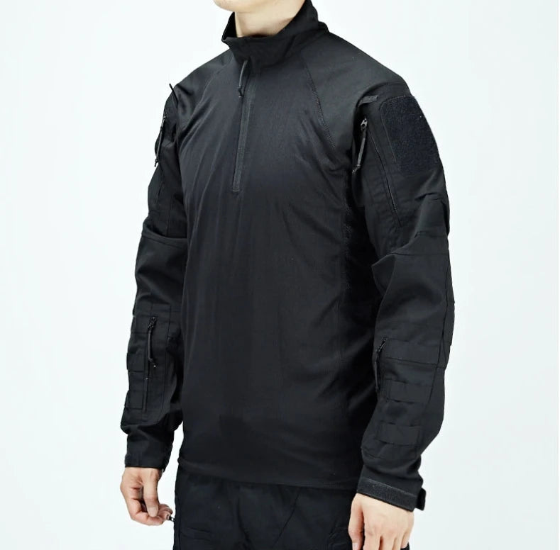 Outdoor Combat Tactical Suits Wear Resistant T-Shirt + Cargo Pants Men Clothes Shirts Airsoft Paintball Hunting Clothes