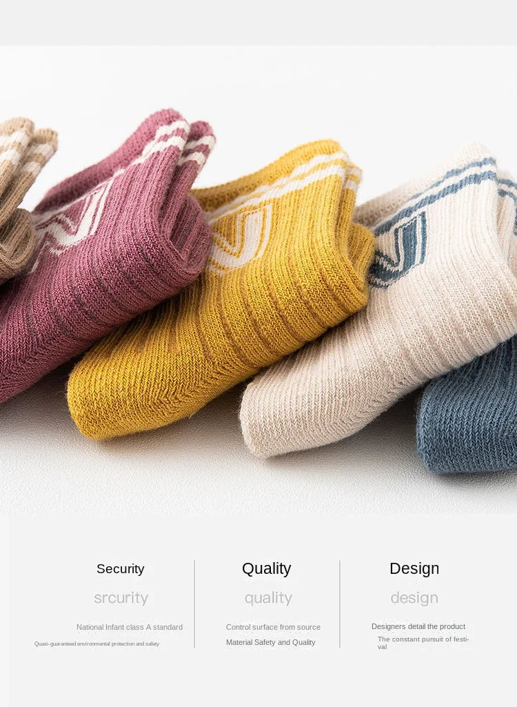 3 Pairs Baby Socks Kids Cute Newborn Boys Socks Toddler Girl Children Anti Slip Sock Cotton Infant Accessories Clothes for 0-5y