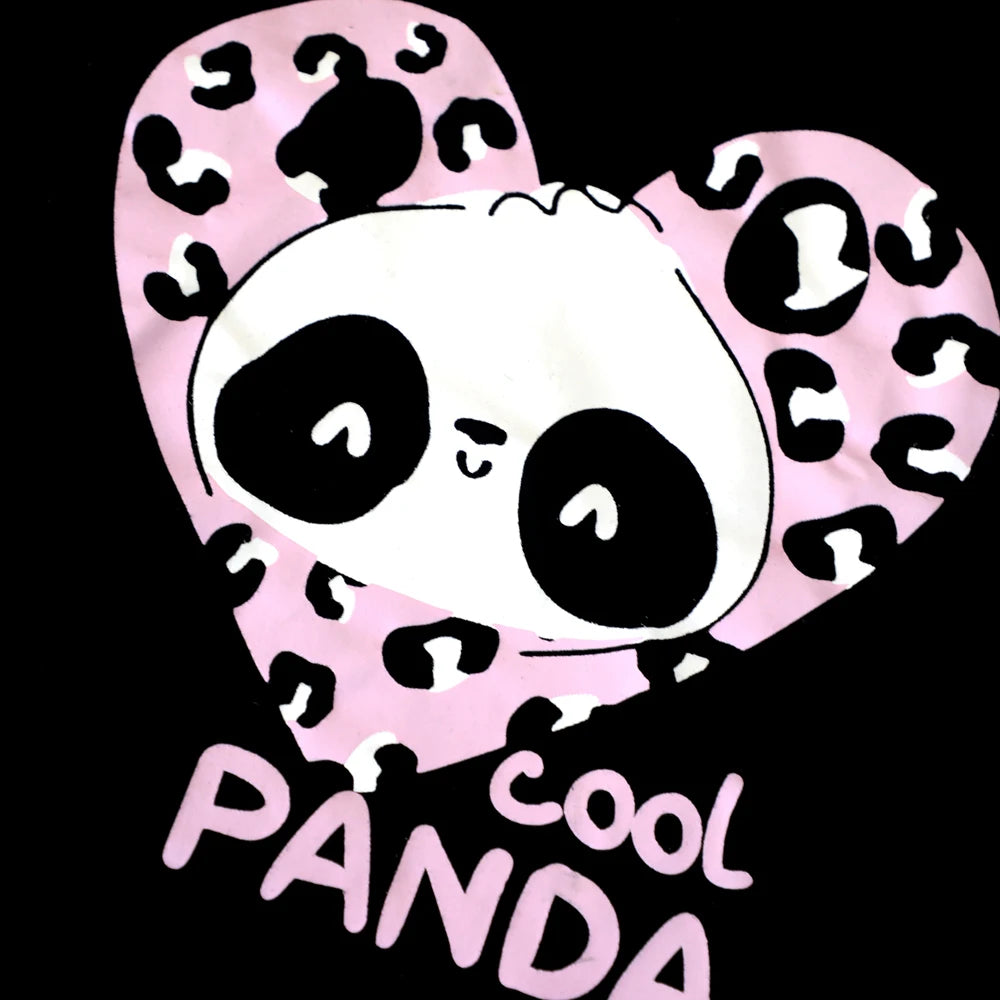 Girls Cool Panda Home Clothes Kids Cartoon Priting Pajamas Children Monster Dinosaur Sleepwear Unicorn Pijama For 2-12 Years
