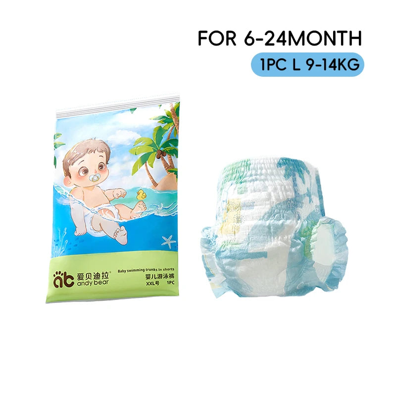 Waterproof Baby Swimming Diaper Disposable Swimwear Pull-Up Pants 0-3 Years Toddler Aquatic Trousers Infant Baby Swimming Trunks