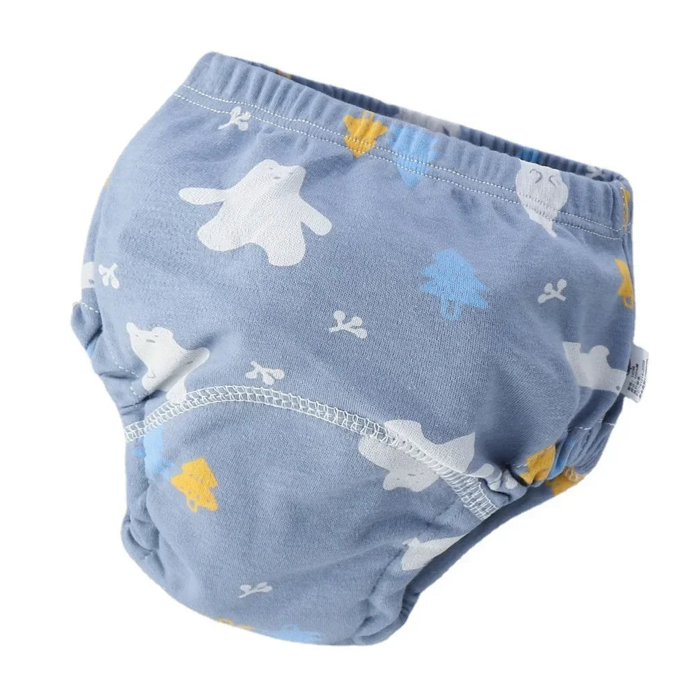 Baby Training Pants Cotton Cloth 6 Layers Cloth Baby Diapers Breathable Reusable Washable Children Underwear Cloth Diapers