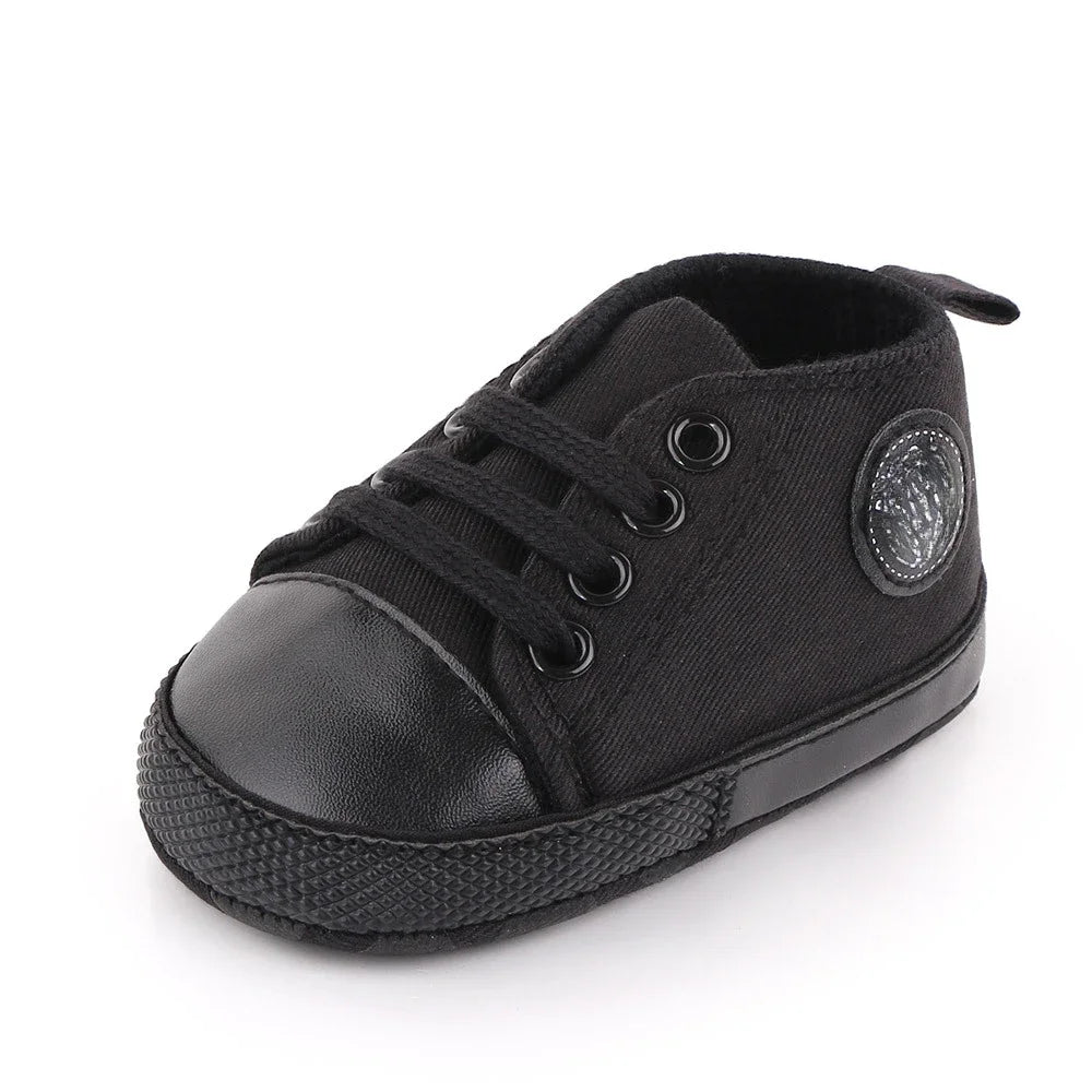 Baby Boys Shoes Canvas Sports Sneakers Casual Spring Soft Sole Anti-Slip Toddler Girls First Walkers Crib Shoes 0-18Months