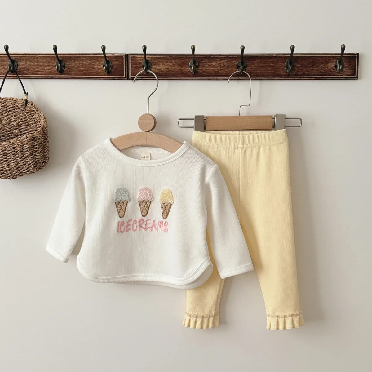 Baby Girl Clothes New Design Fashion Spring Fall Three Sweet Tube Patchwork Long Sleeves Pant Cotton Two-piece Set
