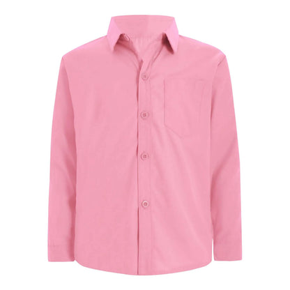 Autumn Kids Shirts for Boy Casual Gentleman Formal Dress Shirt Button-Down Shirt Handsome Boy Long Sleeve Tops Children Clothes