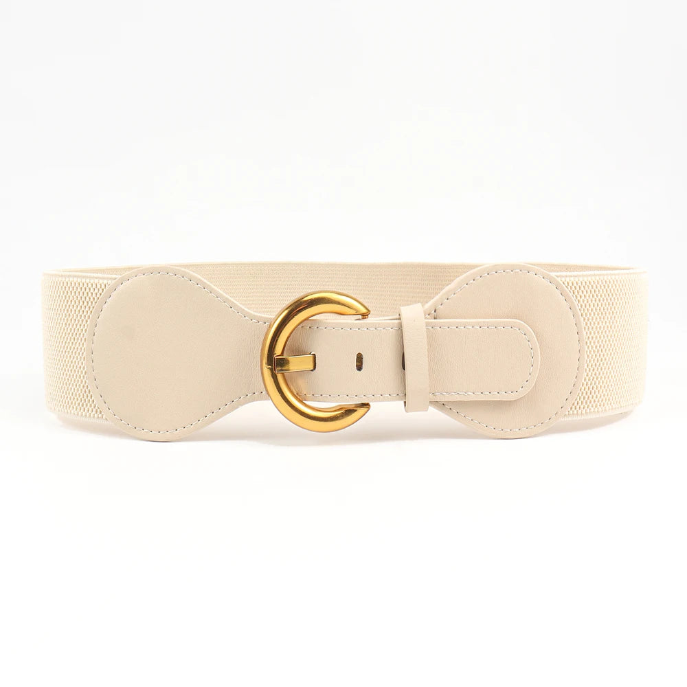 Women Belts PU Leather Corset Belt Female Metal Buckle Belts for Ladies Leisure Dress Jeans Wide Waistband