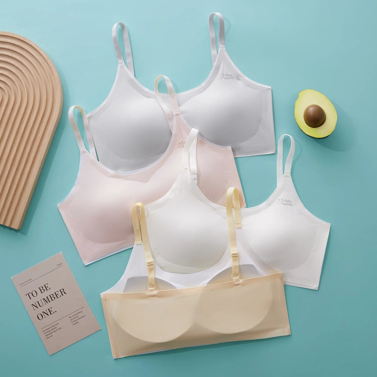 Children's Bra Teenage Girls Non-marking Ice Silk Underwear Junior High School Students Bra Teenage Tank Top Wrap Student Bra