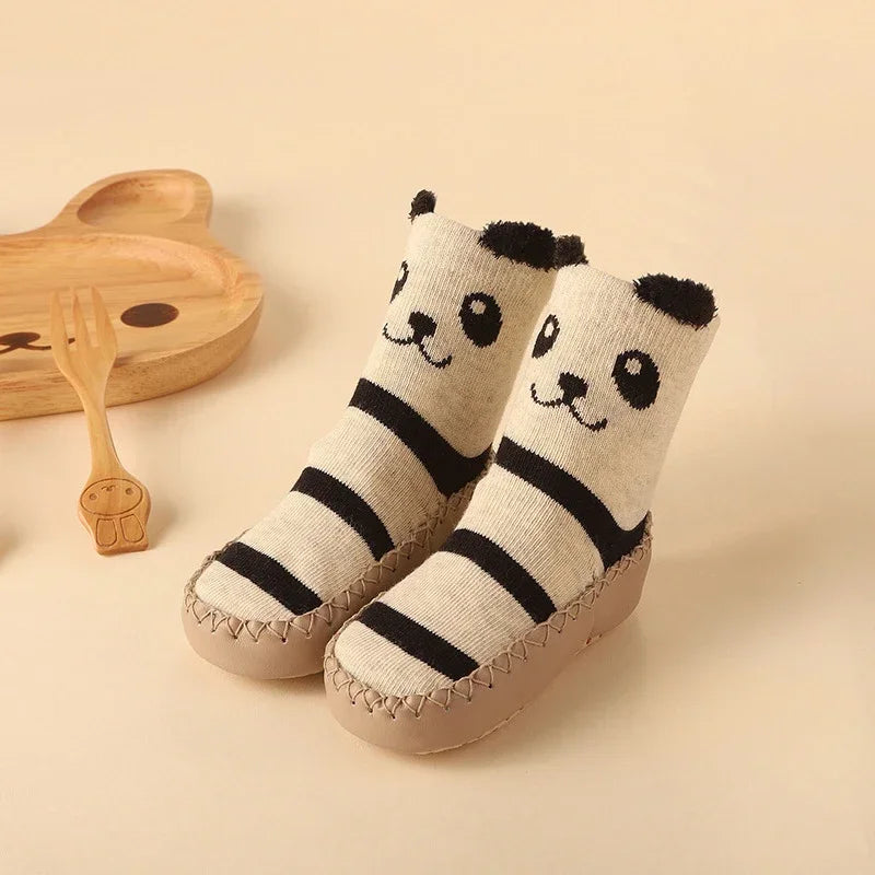 Baby Socks Slippers With Rubber Soles Girl Boy Infant Newborn Children Floor Socks Shoes Anti Slip Soft Sole Toddlers Indoor