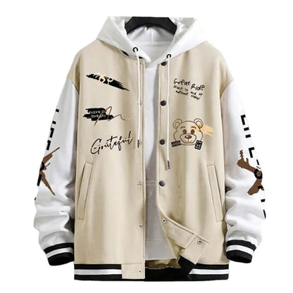 Men's Jackets Coat Spring Autumn Casual Long Sleeve Golf Wear Men Baseball Jacket Fashion Printed O-neck Windbreaker Men's Coats