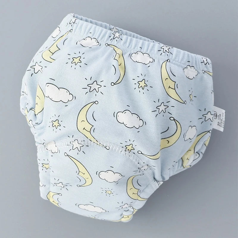 Soft Baby Cloth Diapers Reusable Kids Training Pants Waterproof Underwear Boys Girls Washable Cotton Nappy Changing Panties