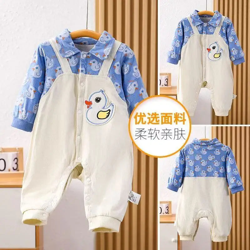Spring Outfit for Baby Boys: Shirt And Pant Onesie Newborn Clothing Set for Outings