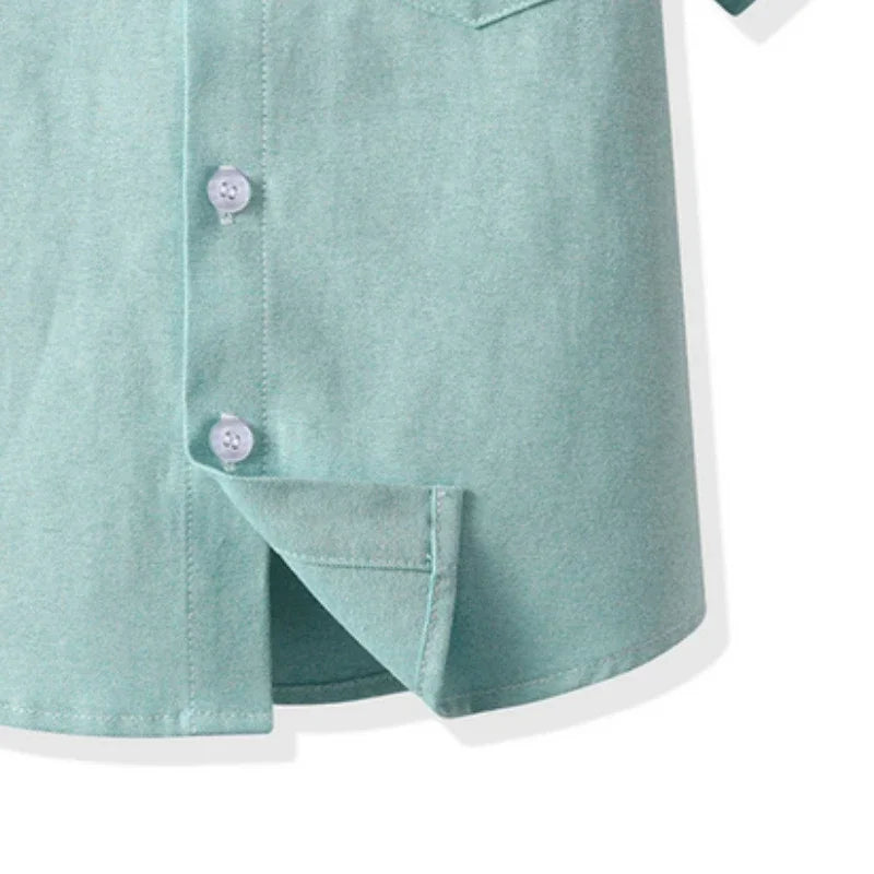 New Children Boys Gentleman Shirts Kids Short Sleeve Casual Tops Infant Toddler Girls Blouse Formal Clothing Summer Clothes