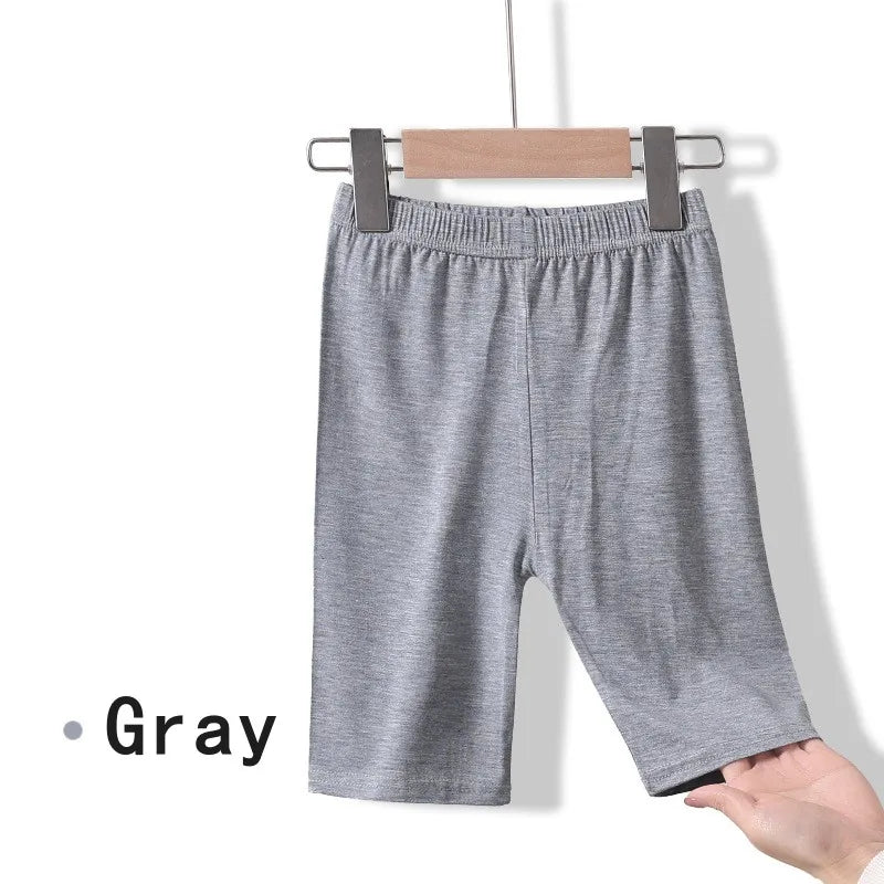 Girls Pants Calf Length Pant Elastic Kids Leggings Children Skinny Pant Trousers Solid Color 2-12Y Cropped Bottoms Leggings