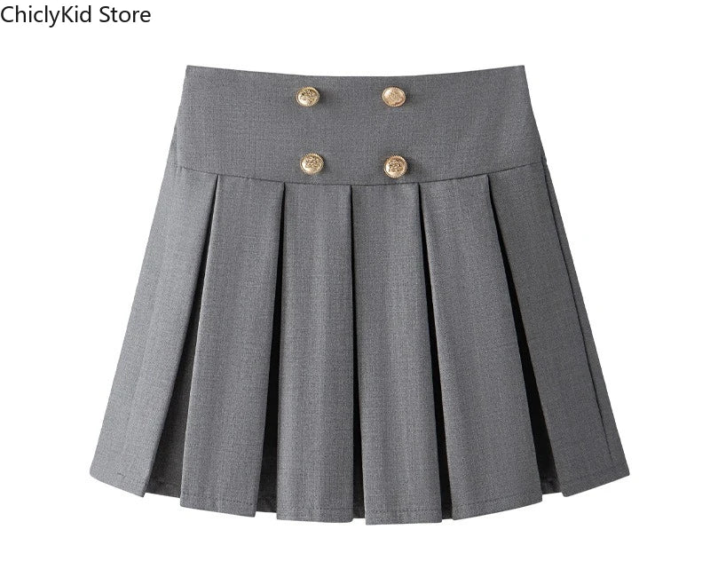 Girls Short Sleeve Blouse Skirt Boys British Shirt Shorts Children Kindergarten Students Summer Clothes Sets Kids School Uniform