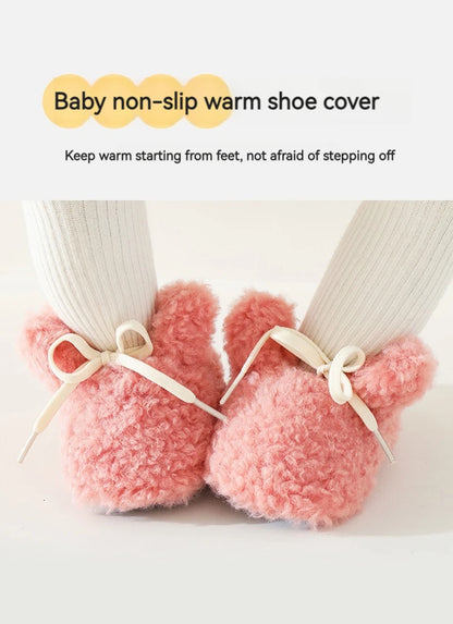 Baby Shoes Winter Baby Boy Girl Booties Fluff Soft Toddler Shoes First Lamb Cashmere Anti-Slip Warm Newborn Infant Crib Shoes