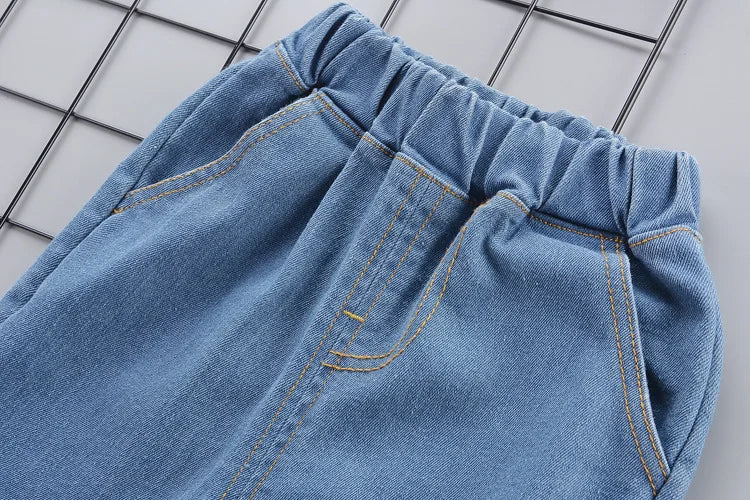 New  Baby Boys Clothes Suit Spring Autumn Infant Outfits Children Shirt Jeans 2Pcs/Sets Toddler Casual Costume Kids Tracksuits