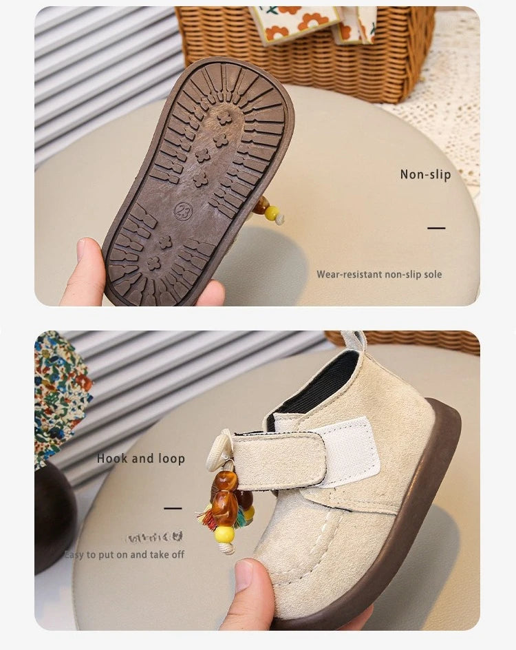 Baby Boys Girls High-top Casual Shoes 2025 New Autumn Toddler Walking Shoes Soft Sole Breathable First Walker Outdoor Daily Wear