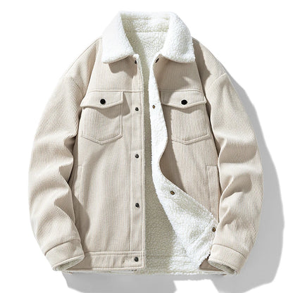 Men's Jackets and Coats Fashion Warm Corduroy Thick Coats 2024 Winter Fashion Men's Coats Down Jackets Men's Cotton Clothing