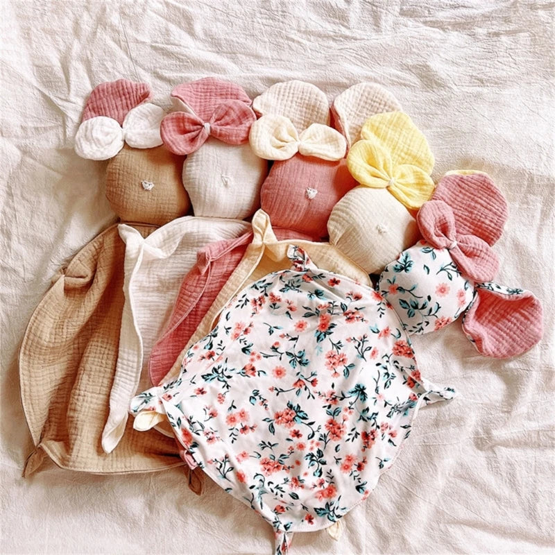 Stuffed Goose Baby Towel Cotton Baby Sleeping Cuddling Security Blanket Newborn Soothe Appease Towel Kids Face Towel Washcloth