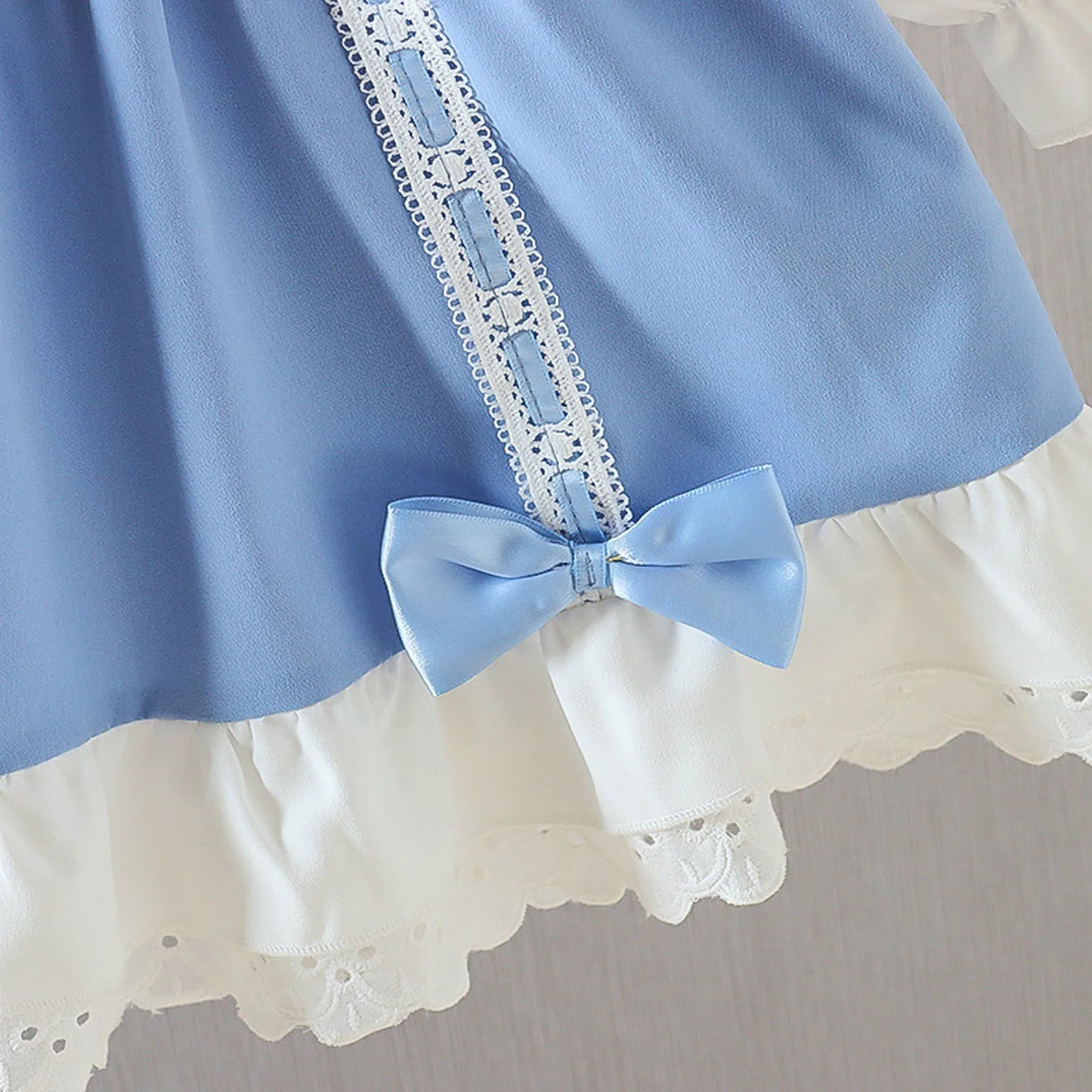 Baby Girl Dress For Newborns Long Sleeve 1 Year Birthday Princess Party Dresses Blue Infant Baby Clothing Toddler Girls Clothes
