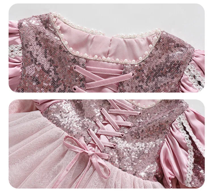 Girls Dress 2023 Spring  Autumn New Western Style Children Trendy Birthday  Little Girl Princess Dress