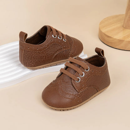 Baby Boys Girls Shoes Fashion T-strap Spring Autumn Retro Leather Casual Walking Shoes Rubber Soft Anti-slip Sole First Walkers