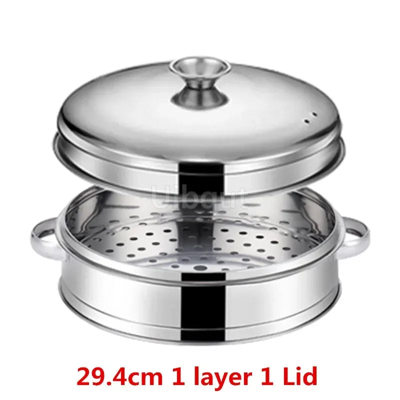 Stainless Steel Pot Steamer Rice Cooker Food Steaming Grid with Double Ear Drain Basket Kitchen Cooking bamboo steamer cooker