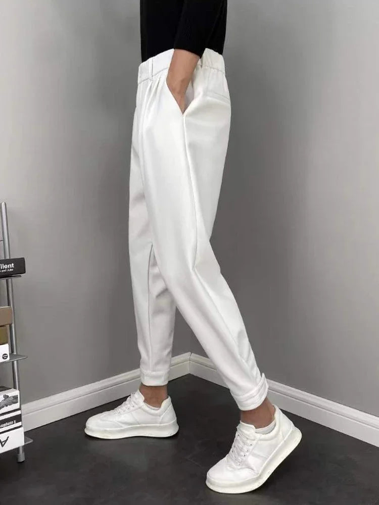 Draped Fluid Trousers for Men Office Work Man Suits Pants Plus Big Size Fabric Slacks Luxury Fashion Korean Reviews Many Dress