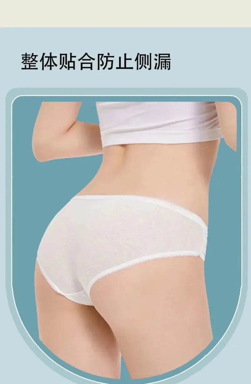 Disposable Sterile Underwear for Women Waiting for Childbirth After Confinement, Large Size Free Wash Travel Necessities