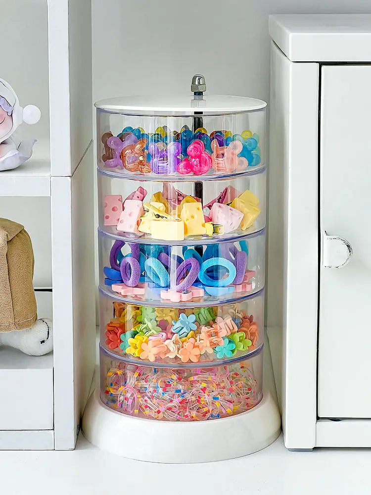 Baby hair accessories multi-layer  rotating children's headgear clip finishing little girl headrope rubber band jewelry