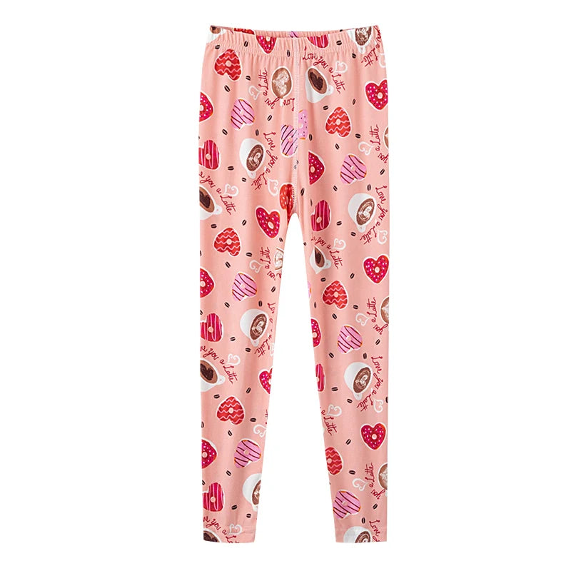 Girls four seasons thin leggings are comfortable, slim and cute. Printed pants for female students are simple and solid colors.