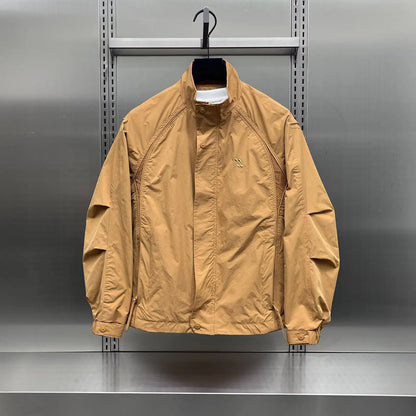Men's Coat New 2026 Tooling Stand-up Collar Jacket Spring and Autumn Outdoor Casual Top