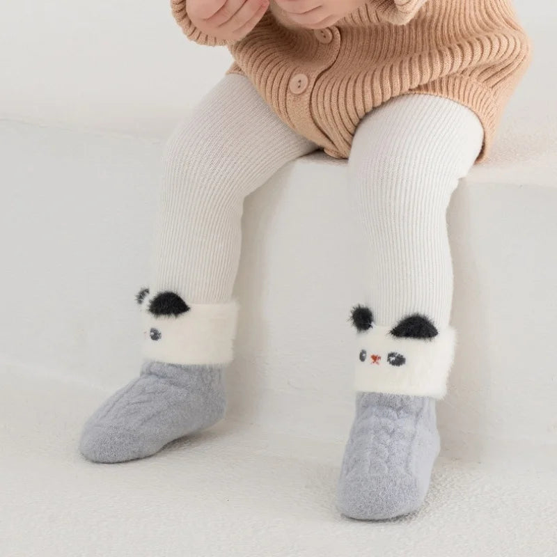 Newborn Baby Socks For Girls Boys Winter Warm Thick Cartoon Infant Toddler Sock Outdoors Warm Children's Floor Socks 0-5Years