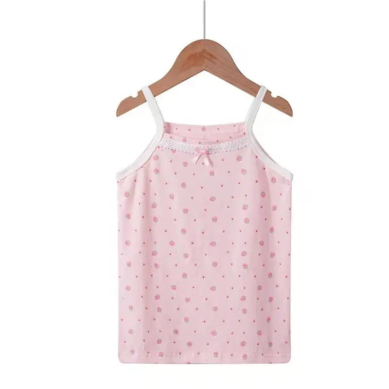 Girls Vest Underwear 1 2 3 4 5 6 7 8 9 Years Summer Little Girl Tank Tops White Soft Cotton Kids Camisole Baby Girl 12 18 Months