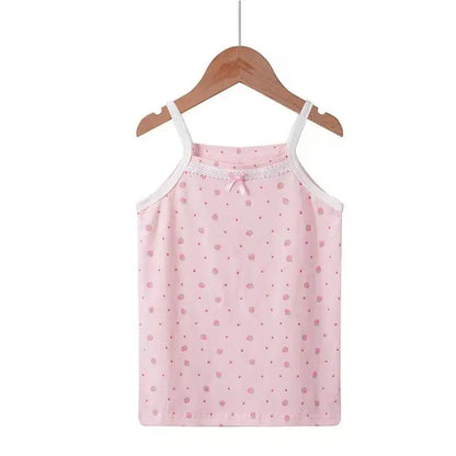 Girls Vest Underwear 1 2 3 4 5 6 7 8 9 Years Summer Little Girl Tank Tops White Soft Cotton Kids Camisole Baby Girl 12 18 Months