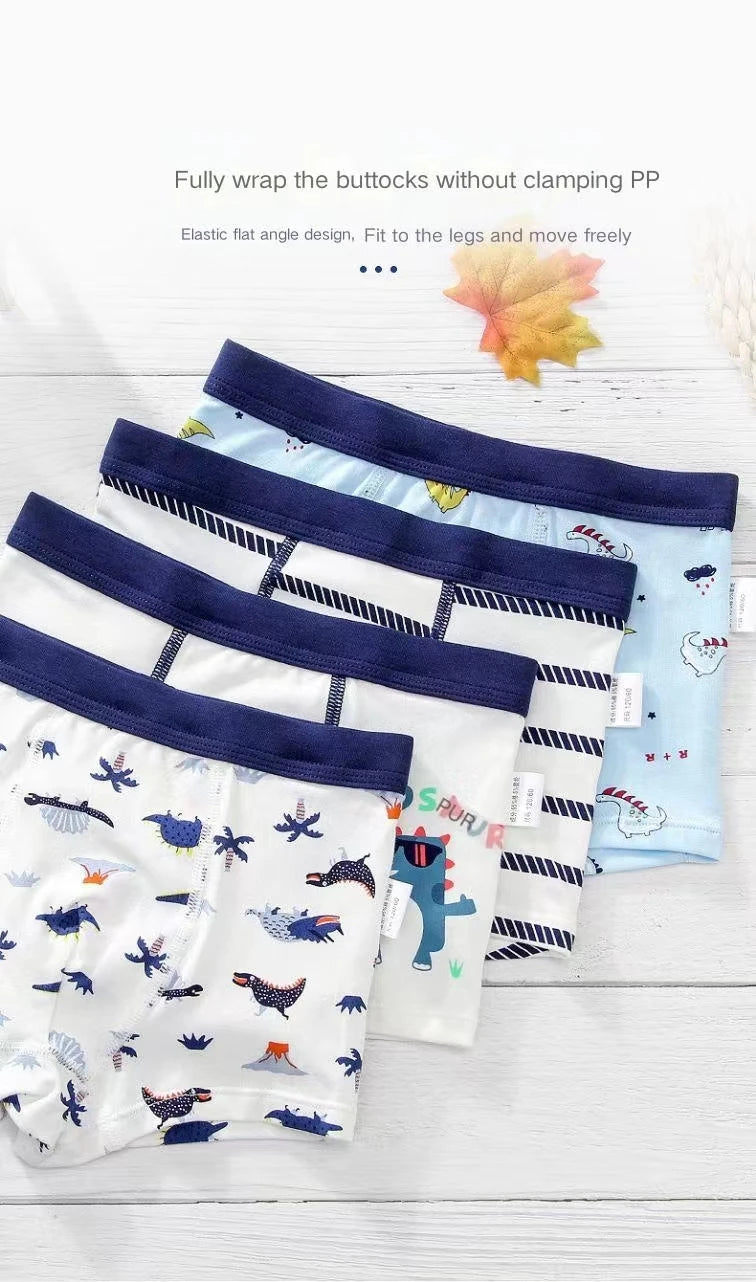 Children Boy Briefs 100% Cotton Soft Toddler Cartoon Girl Short Panties Kid Underwear for Infant Boy Teen Underpant 2 -15 Years