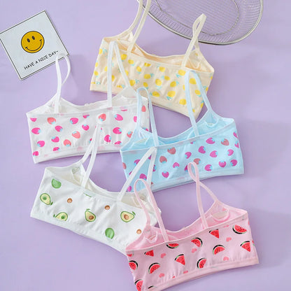 Girls' Development Period Underwear, Children's Student Tube Top, Girls' Camisole Vest, Pure Cotton Underwear, Thin for Puberty