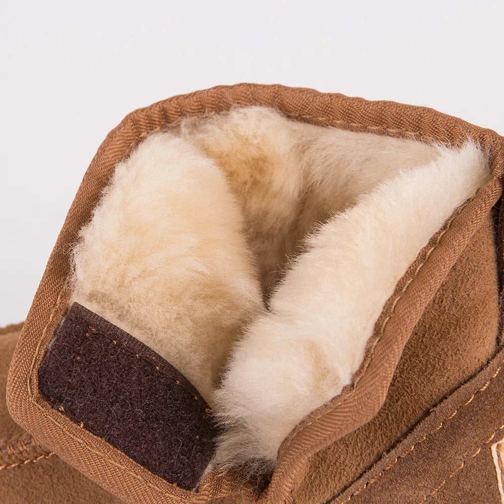Baby Snow Boots for boys and girls  Kids Snow Boots Sheepskin  Real Fur Shoes Children Geanuine Leather Australia Shoes