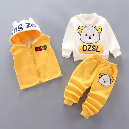 Newborn Baby Boys Clothes 2023 Autumn Baby Girls Clothes Hoodie+Pant Outfit Kids Costume Suit Infant Clothing For Baby Warm Sets