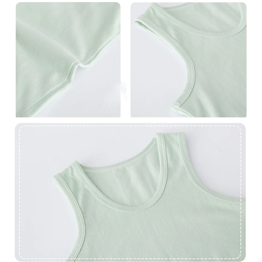 Girls Vest Underwear 1 2 3 4 5 6 7 8 9 Years Summer Little Girl Tank Tops White Soft Cotton Kids Camisole Baby Girl 12 18 Months